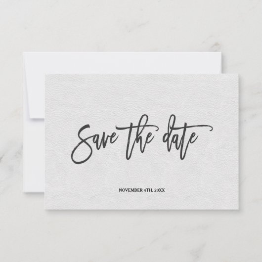 Moderne Minimalistische Handgeschreven Save The Da Save The Date (Voorkant)