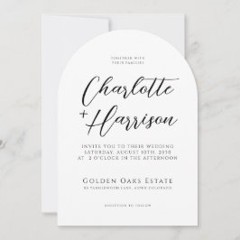 Moderne minimalistische handgeschreven script boog kaart