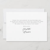 Moderne Minimalistische Handgeschreven Script Brui Bedankkaart (Achterkant)