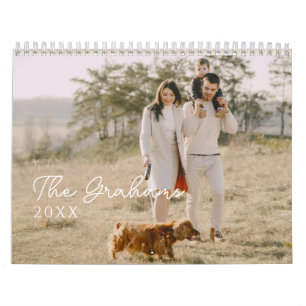 Moderne Minimalistische Handgeschreven Script Fami Kalender