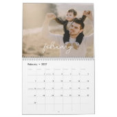 Moderne Minimalistische Handgeschreven Script Fami Kalender (Feb 2027)