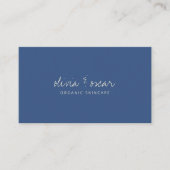 Moderne Minimalistische Handgeschreven Script Navy Visitekaartje (Voorkant)