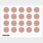 Moderne Minimalistische Handgeschreven Script Stof Ronde Sticker (Vel)