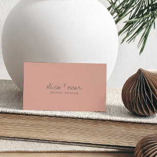 Moderne Minimalistische Handgeschreven Script Stof Visitekaartje
