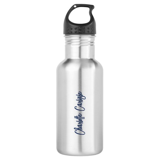 Moderne Minimalistische Handgeschreven Script Waterfles (Voorkant)