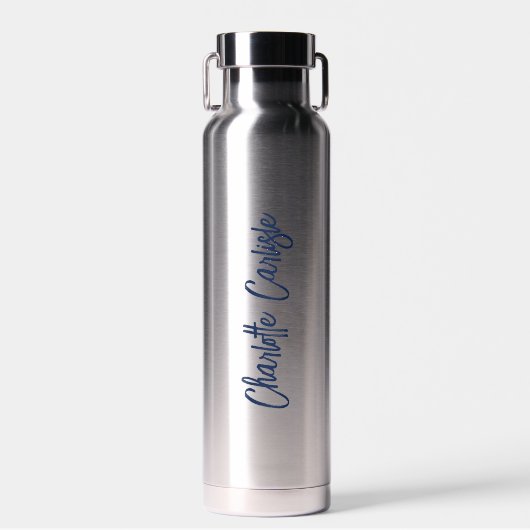 Moderne Minimalistische Handgeschreven Script Waterfles (Voorkant)