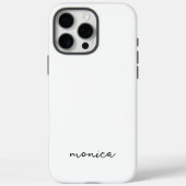 Moderne Minimalistische Handgeschreven Script Wit Case-Mate iPhone Case (Achterkant)