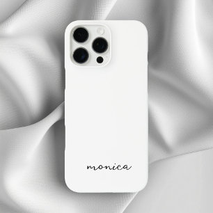 Moderne Minimalistische Handgeschreven Script Wit iPhone 16 Pro Max Hoesje