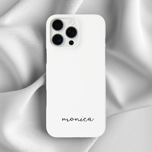 Moderne Minimalistische Handgeschreven Script Wit Case-Mate iPhone Case