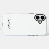 Moderne Minimalistische Handgeschreven Script Wit Case-Mate iPhone Case (Achterkant (horizontaal))