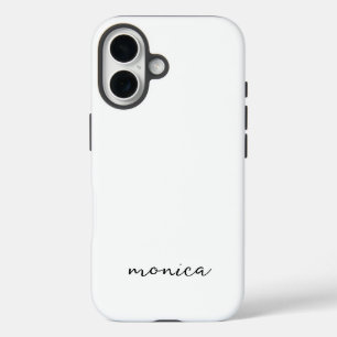 Moderne Minimalistische Handgeschreven Script Wit iPhone 16 Hoesje