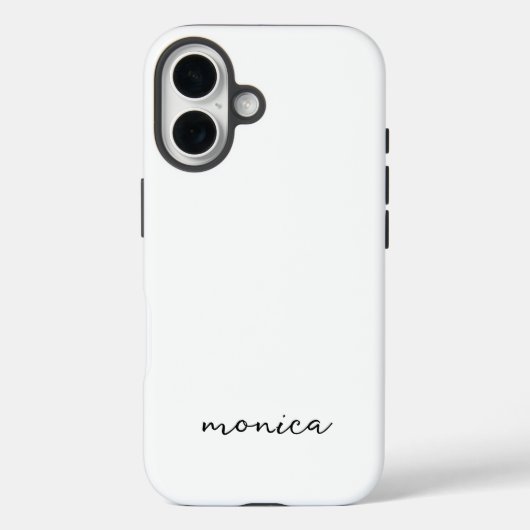 Moderne Minimalistische Handgeschreven Script Wit Case-Mate iPhone Case (Achterkant)