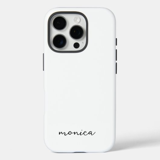 Moderne Minimalistische Handgeschreven Script Wit Case-Mate iPhone Case (Achterkant)