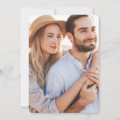 Moderne, minimalistische handgeschreven scriptfoto save the date (Achterkant)