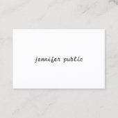 Moderne Minimalistische handgeschreven Sjabloon va Visitekaartje (Voorkant)