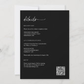 Moderne Minimalistische Handgeschreven Trouwkaart  Kaart (Achterkant)