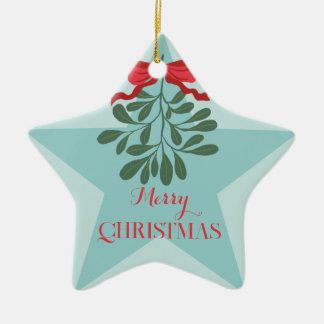 Moderne minimalistische handgetekende bladeren rod keramisch ornament
