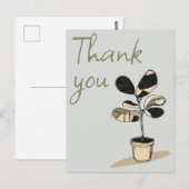 Moderne minimalistische handgetekende schetsstijl  briefkaart (Voorkant / Achterkant)