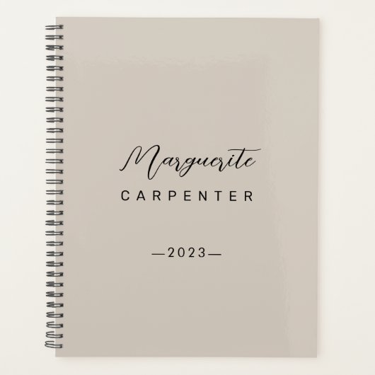 Moderne minimalistische handleiding met licht 2023 planner (Voorkant)