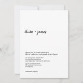 Moderne minimalistische handschriftenfoto bruiloft kaart (Voorkant)