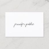 Moderne minimalistische handschriftenpagina legant visitekaartje (Voorkant)