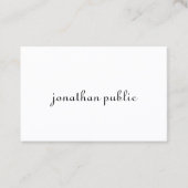 Moderne minimalistische handschriftenpagina legant visitekaartje (Voorkant)