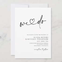 Moderne minimalistische handschriftherbruiloft kaart