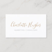 Moderne Minimalistische Handtekening Script Visitekaartje (Voorkant)