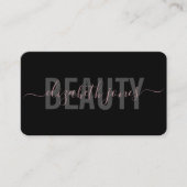 Moderne minimalistische handtekening zwart en Roos Visitekaartje (Voorkant)