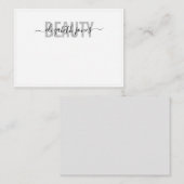 Moderne minimalistische handtekening zwart-wit notitiekaartje (Voorkant / Achterkant)