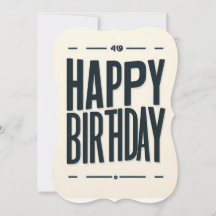 Moderne minimalistische Happy Birthday - Bold Typo