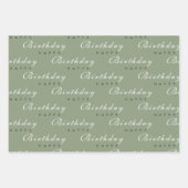 Moderne minimalistische Happy Birthday Script Inpakpapier Vel (Voorkant 2)