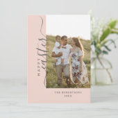 Moderne minimalistische Happy Easter Wenskaart Feestdagenkaart (Staand voorkant)