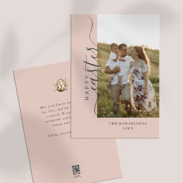 Moderne minimalistische Happy Easter Wenskaart Feestdagenkaart