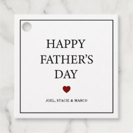 Moderne minimalistische Happy Fathers Day Gift Bedankjes Labels
