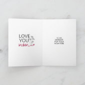 Moderne Minimalistische Happy Mother's Day Script Kaart (Binnen)