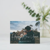 Moderne, minimalistische Happy New Year Holiday fo Briefkaart (Staand voorkant)