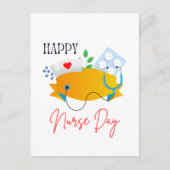Moderne minimalistische Happy Nurse Day-viering Briefkaart (Voorkant)