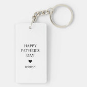 Moderne minimalistische Happy Vaderdag aangepaste Sleutelhanger (achterkant)