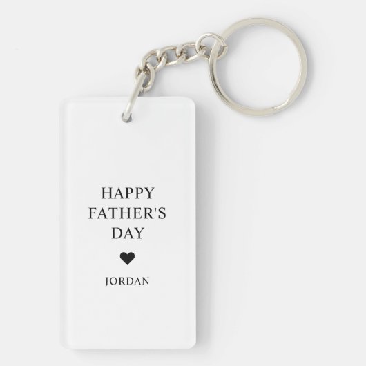 Moderne minimalistische Happy Vaderdag aangepaste  Sleutelhanger (achterkant)