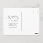 Moderne minimalistische hart bruiloft paar ring briefkaart (Achterkant)