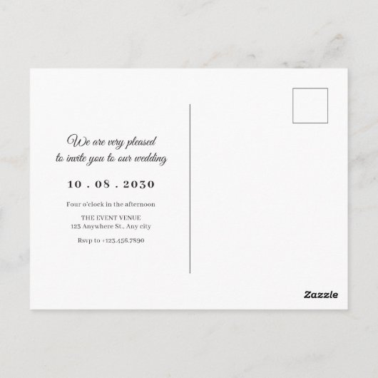 Moderne minimalistische hart bruiloft paar ring briefkaart (Achterkant)