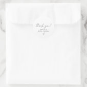Moderne Minimalistische Hart Bruiloftsborrel Bedan Ronde Sticker (Tas)