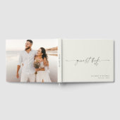 Moderne Minimalistische Hart Script Trouwdag Gastenboek (Volledig)