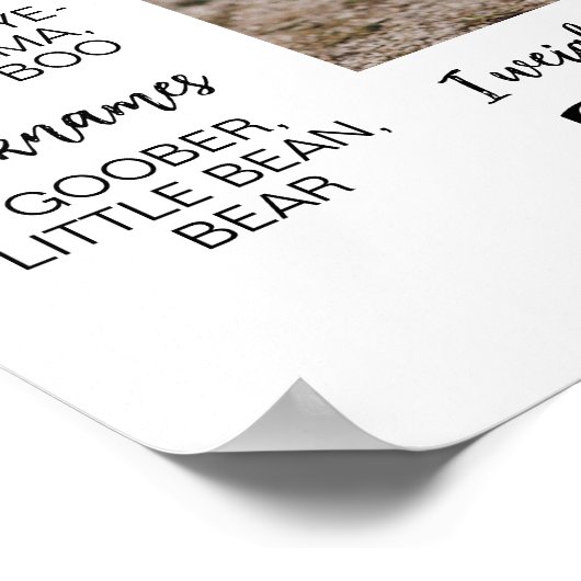 Moderne Minimalistische Hart Verjaardag Foto Mijlp Poster (Hoek)