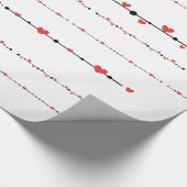 Moderne minimalistische harten cadeaupapier (Hoek)