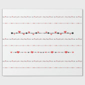 Moderne minimalistische harten cadeaupapier (Vlak)