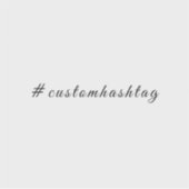 Moderne Minimalistische Hashtag Social Sticker (Voorkant)