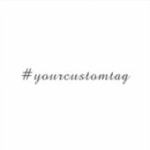 Moderne Minimalistische Hashtag Sticker (Voorkant)