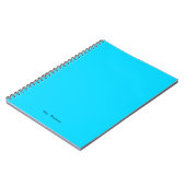 Moderne minimalistische helderblauwe leraar waarde notitieboek (Linkerzijde)